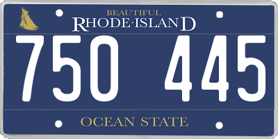 RI license plate 750445