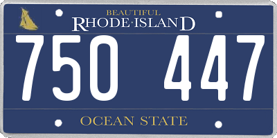 RI license plate 750447