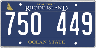 RI license plate 750449