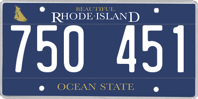RI license plate 750451