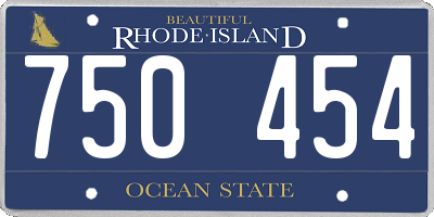 RI license plate 750454