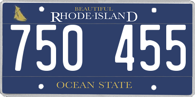 RI license plate 750455