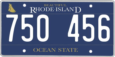 RI license plate 750456