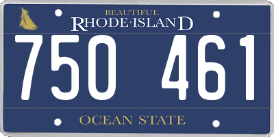 RI license plate 750461