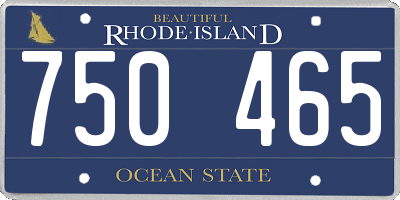 RI license plate 750465