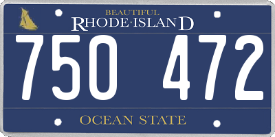 RI license plate 750472