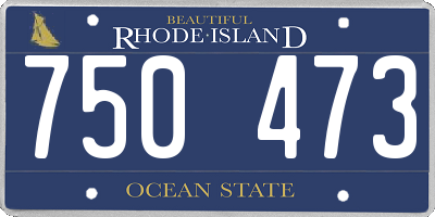 RI license plate 750473