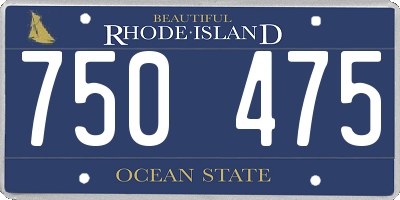 RI license plate 750475