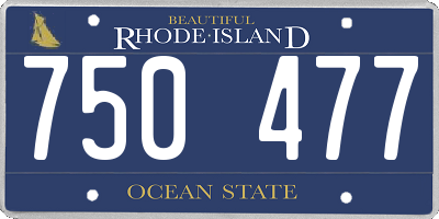 RI license plate 750477