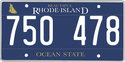 RI license plate 750478