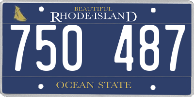 RI license plate 750487