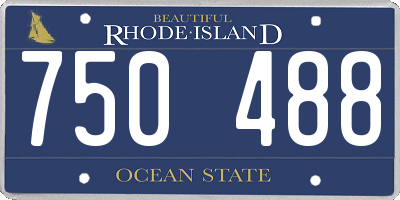 RI license plate 750488