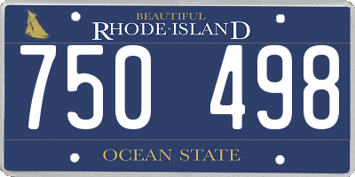 RI license plate 750498