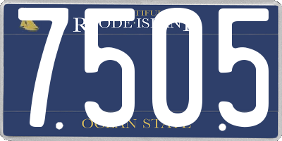 RI license plate 7505