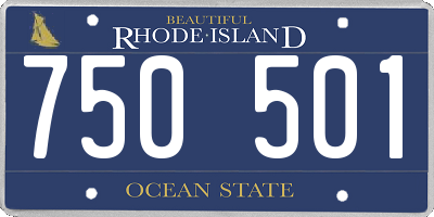 RI license plate 750501