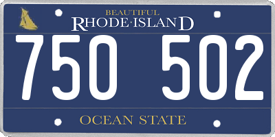RI license plate 750502