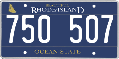 RI license plate 750507