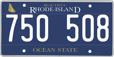 RI license plate 750508