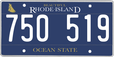 RI license plate 750519