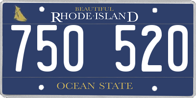 RI license plate 750520