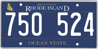 RI license plate 750524