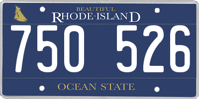 RI license plate 750526