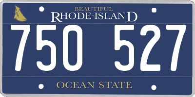 RI license plate 750527