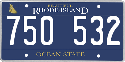 RI license plate 750532