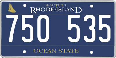 RI license plate 750535