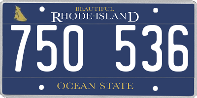 RI license plate 750536