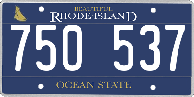 RI license plate 750537