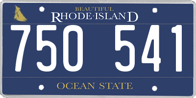 RI license plate 750541