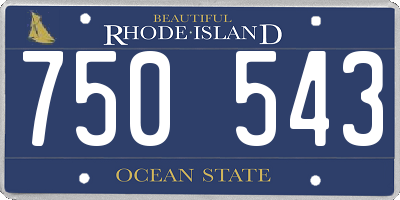 RI license plate 750543