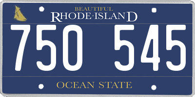 RI license plate 750545