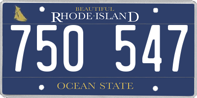 RI license plate 750547