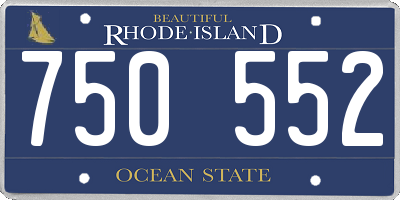 RI license plate 750552