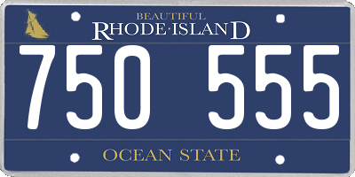 RI license plate 750555