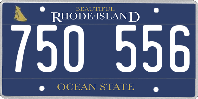 RI license plate 750556