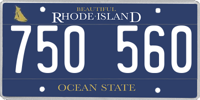 RI license plate 750560
