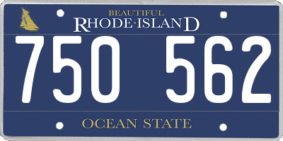 RI license plate 750562