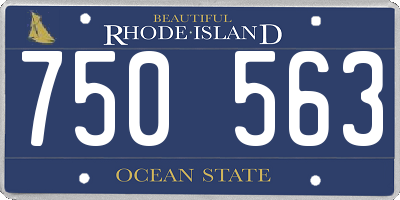 RI license plate 750563