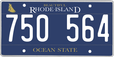RI license plate 750564