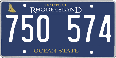 RI license plate 750574