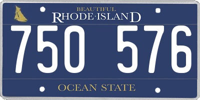 RI license plate 750576