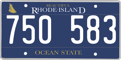 RI license plate 750583
