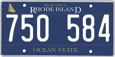 RI license plate 750584