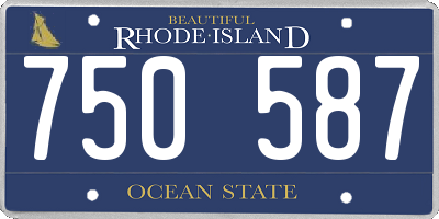 RI license plate 750587
