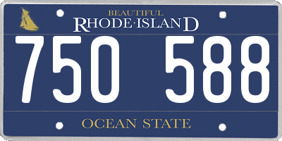 RI license plate 750588