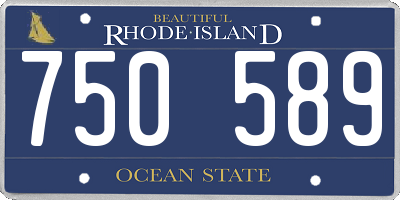 RI license plate 750589