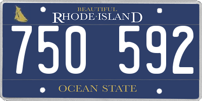 RI license plate 750592